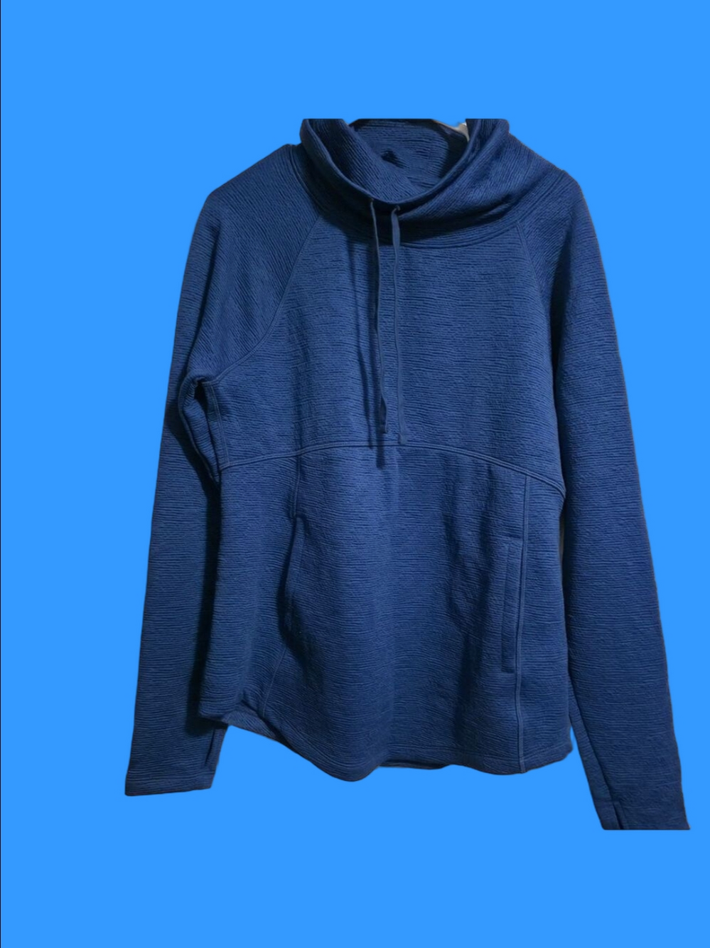 4/$25 Deal! Tuff Athletics Cowl Neck Blue Hoodie